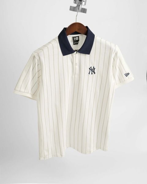 Áo Polo New Era Ny Trắng Sọc Xám Hàng Chính Hãng 16554421