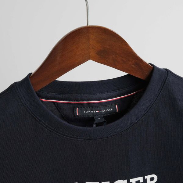 Áo Thun Tommy Navy Thêu Hàng Chính Hãng