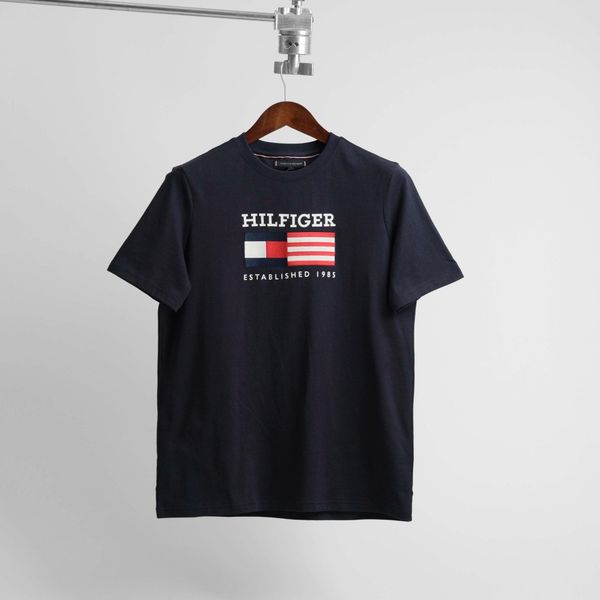 Áo Thun Tommy Navy Thêu Hàng Chính Hãng