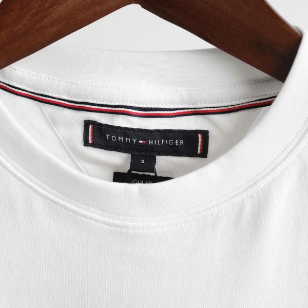Áo Thun Tommy Trắng Thêu Hàng Chính Hãng
