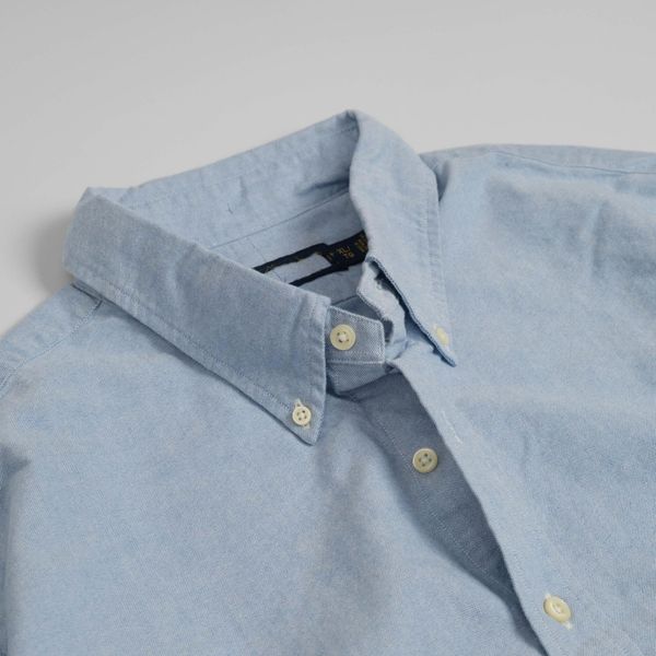 Sơ Mi Ralph Xanh Logo Nâu Navy