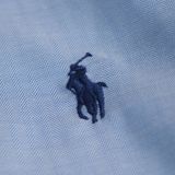 Sơ Mi Ralph Xanh Trơn Logo Navy 3 | Fox Sneaker