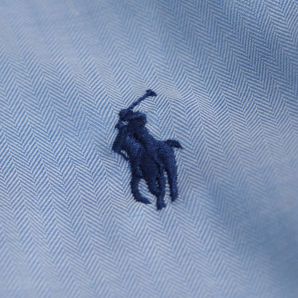 Sơ Mi Ralph Xanh Trơn Logo Navy 3 | Fox Sneaker