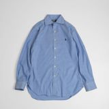 Sơ Mi Ralph Xanh Trơn Logo Navy 3 | Fox Sneaker