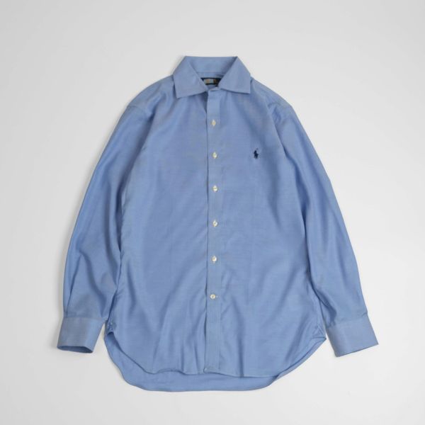 Sơ Mi Ralph Xanh Trơn Logo Navy 3 | Fox Sneaker