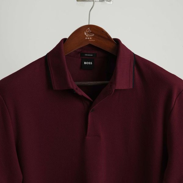 Polo Boss Đỏ Mận Hàng Chính Hãng