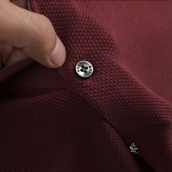 Polo Boss Đỏ Mận Hàng Chính Hãng