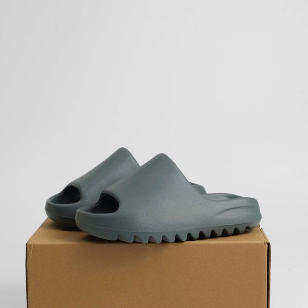 Dép Cao Su YZ Slide Xám Xanh Hàng Dư | Fox Sneaker