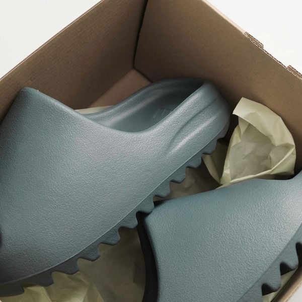 Dép Cao Su YZ Slide Xám Xanh Hàng Dư | Fox Sneaker