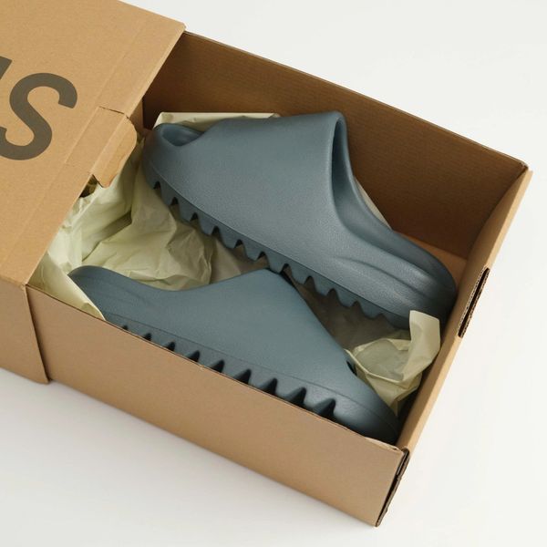 Dép Cao Su YZ Slide Xám Xanh Hàng Dư | Fox Sneaker