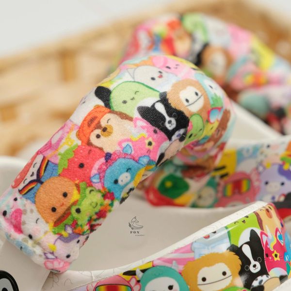 Dép xốp hoạt hình siêu dễ thương – Quai êm, đính charm 3D ngộ nghĩnh, đi nhẹ thoáng chân