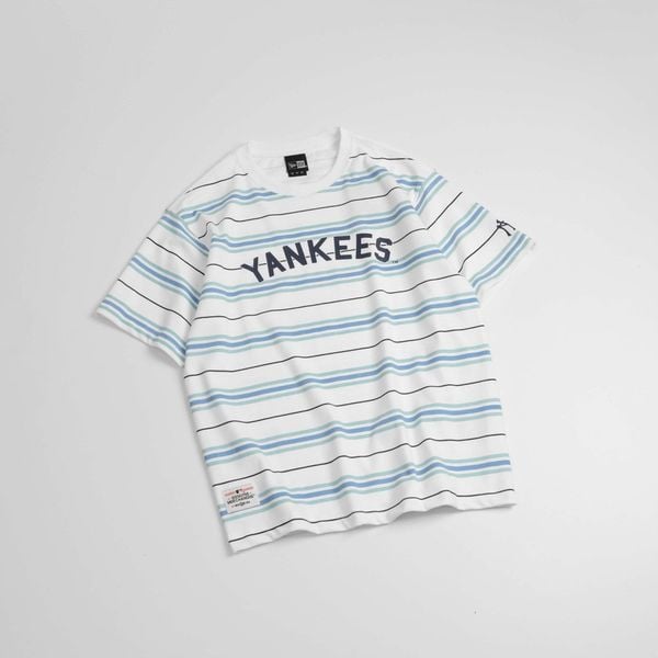 Áo Thun New Era Yankees Trắng Sọc Hàng Chính Hãng 14032985