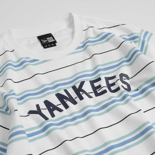 Áo Thun New Era Yankees Trắng Sọc Hàng Chính Hãng 14032985
