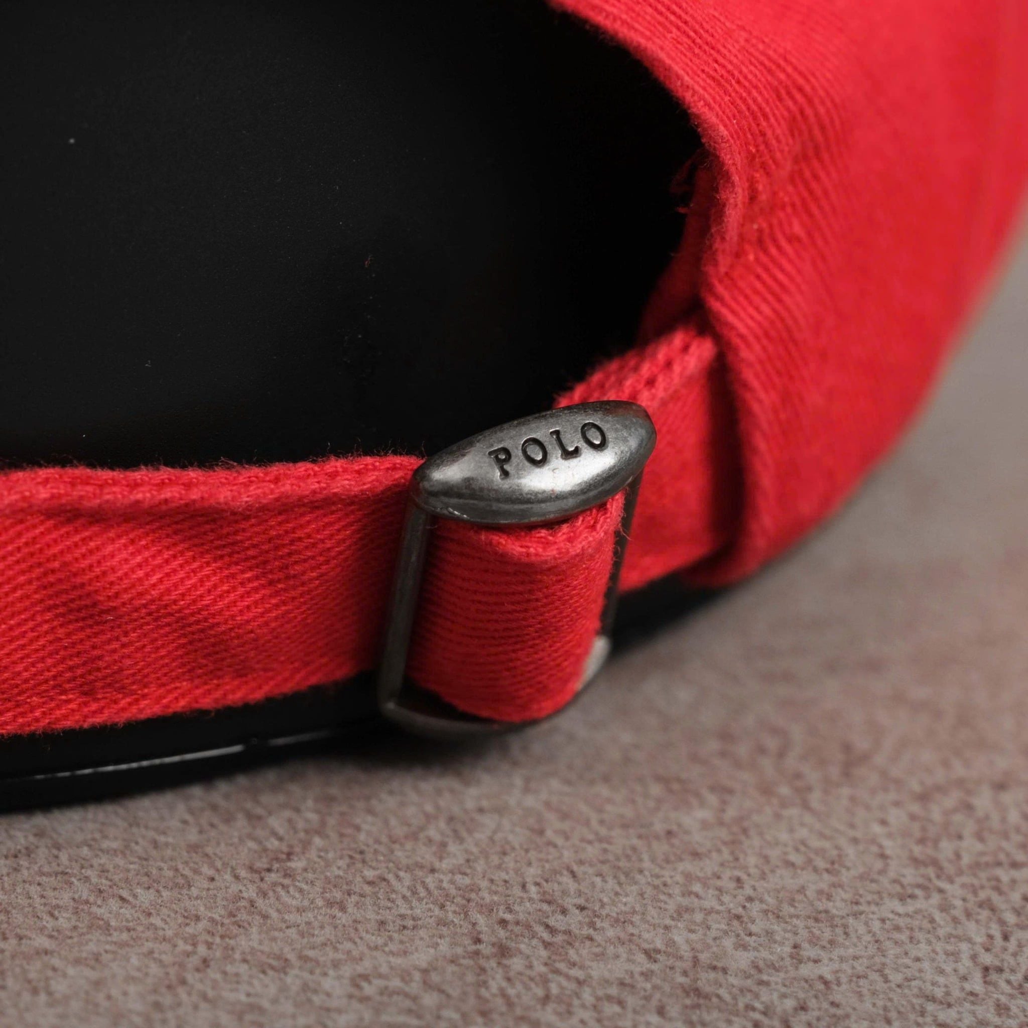  Mũ Nón Ralph Lauren Màu Đỏ Logo Đen 