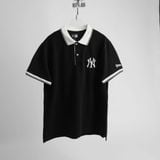  Polo New Era NY Đen Cổ Trắng 13622700 Hàng Chính Hãng 