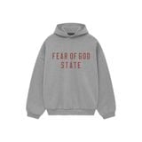  Hoodie Fear Of God Xám Chữ Đỏ Hàng Chính Hãng S25 