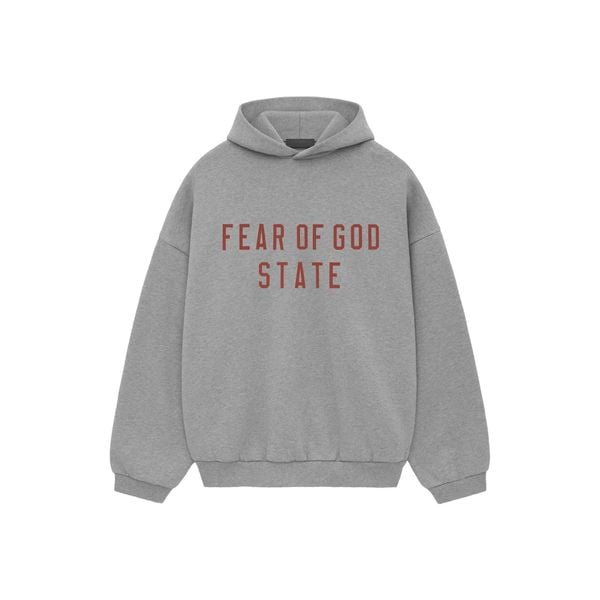  Hoodie Fear Of God Xám Chữ Đỏ Hàng Chính Hãng S25 