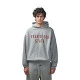  Hoodie Fear Of God Xám Chữ Đỏ Hàng Chính Hãng S25 