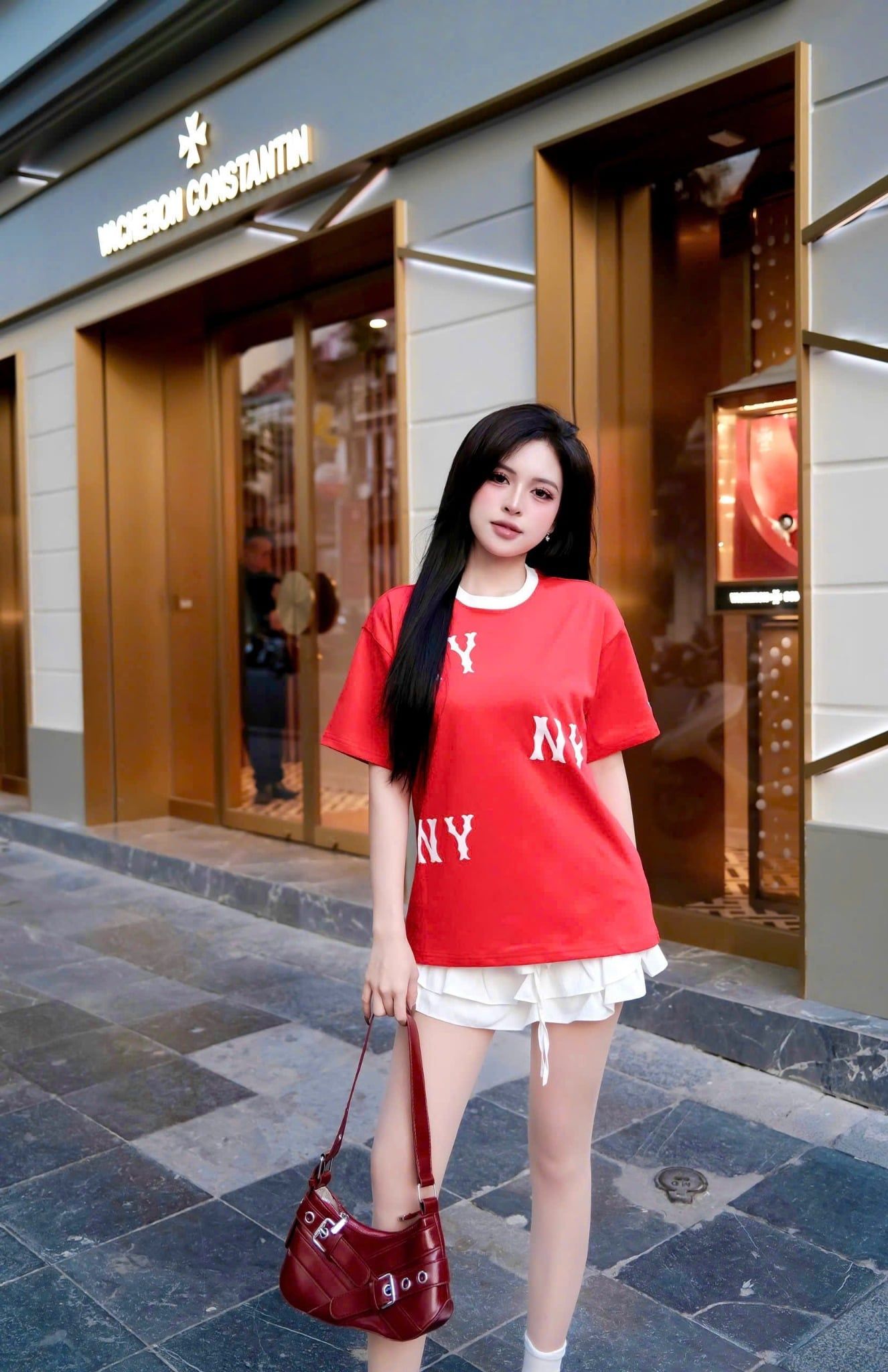  SALE - Áo Thun New Era 3NY Đỏ Hàng Chính Hãng CODE: 12225658 