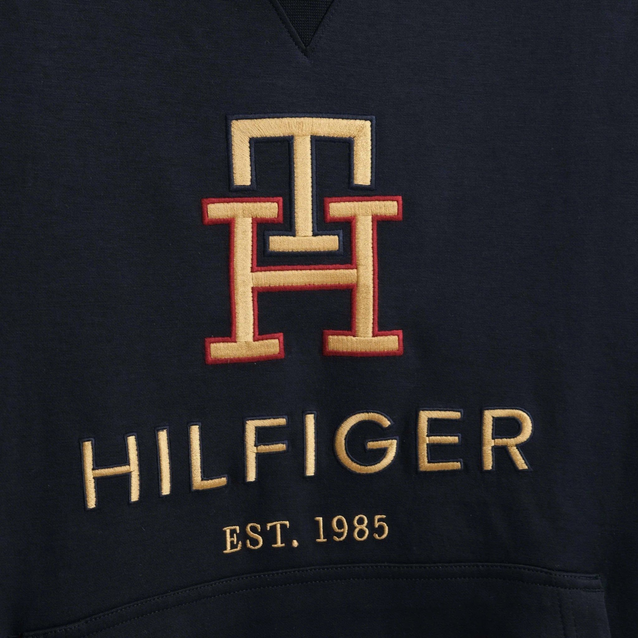  Hoodie Tommy Navy TH Giữa Ngực Hàng Chính Hãng 