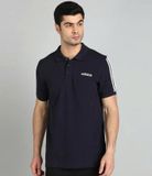 Polo Adidas 3 Sọc Logo Chữ Màu Navy Hàng Chính Hãng EJ0925 