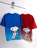 Áo Thun New Era Snoopy Xanh-Đỏ Loang Hàng Chính Hãng 