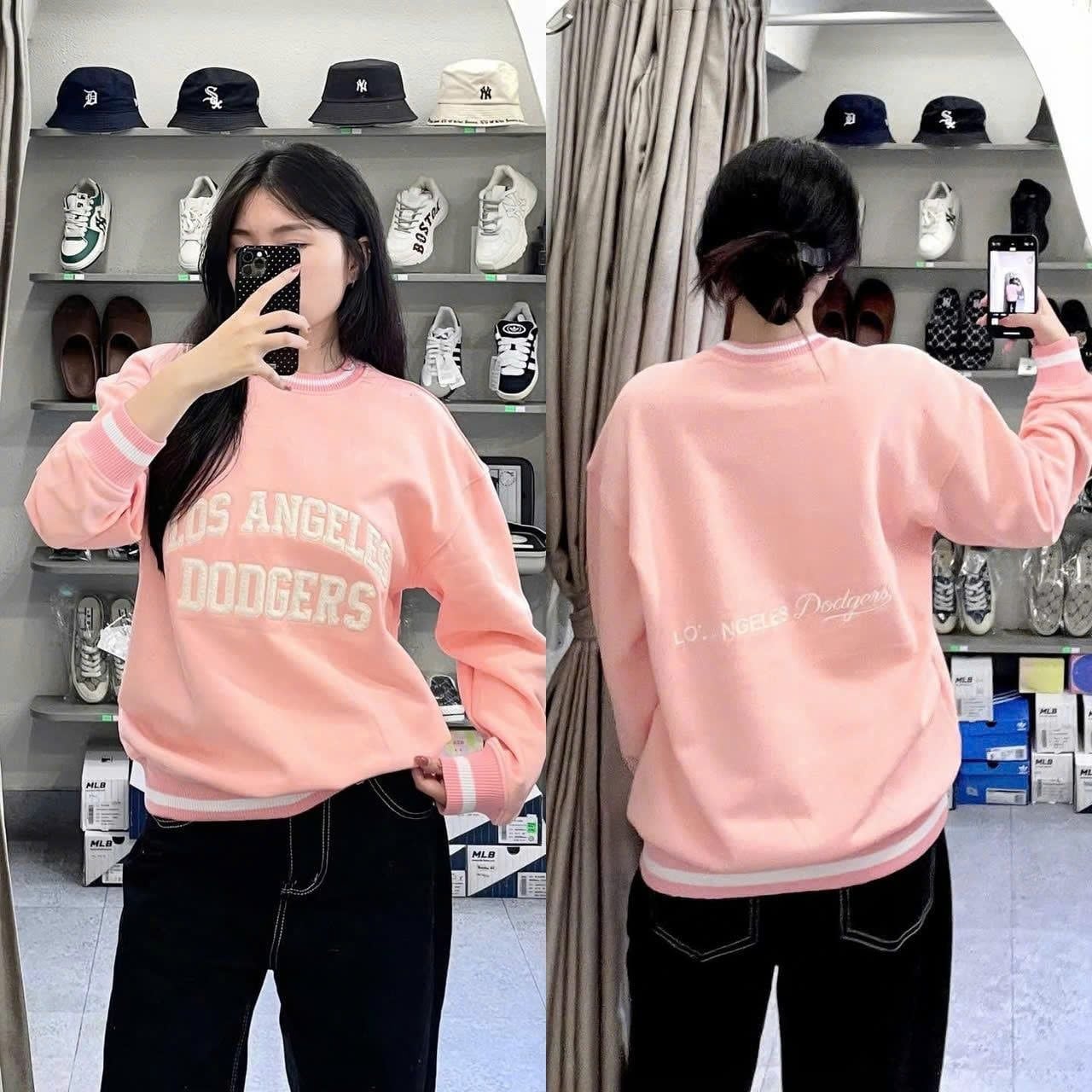  Sweater New Era La Hồng Hàng Chính Hãng 