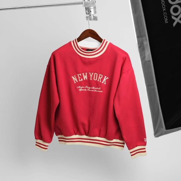  Sweater New Era Đỏ Bo Kem Hàng Chính Hãng 15367841 