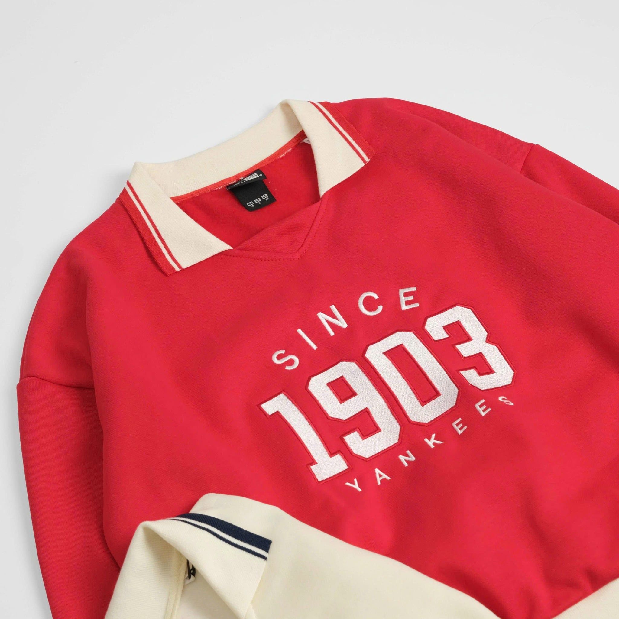  Sweater New Era 1903 Đỏ Cổ Kem Hàng Chính Hãng 