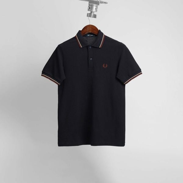 Polo Fred Perry Navy Viền Kem Hàng Chính Hãng 