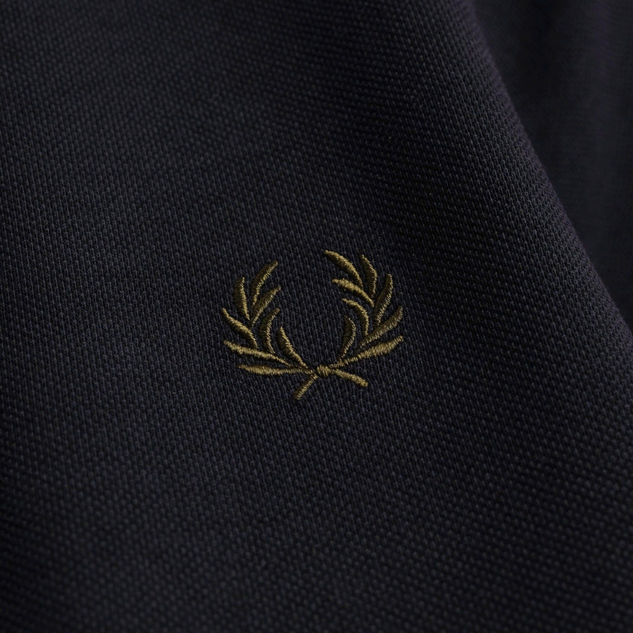  Polo Fred Perry Navy Cổ Nhiều Sọc Hàng Chính Hãng 