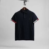  Polo Tommy Navy Tay Viền Hàng Chính Hãng 