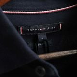  Polo Tommy Navy Tay Viền Hàng Chính Hãng 