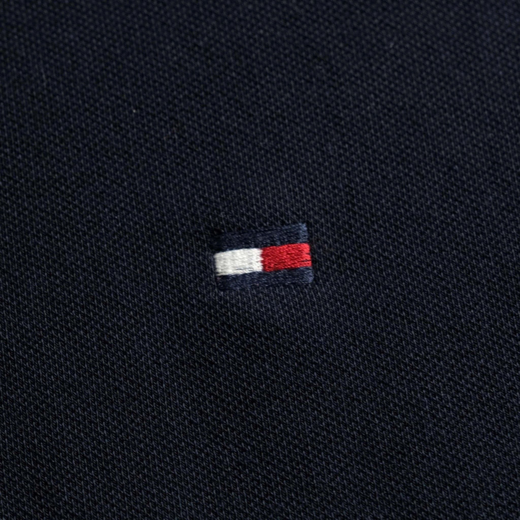  Polo Tommy Navy Tay Viền Hàng Chính Hãng 