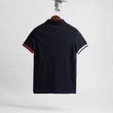  Polo Tommy Navy Tay Viền Hàng Chính Hãng 