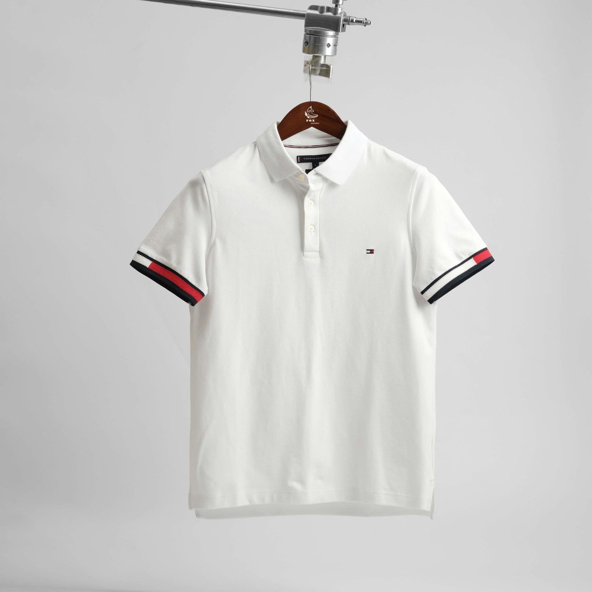  Polo Tommy Trắng Tay Viền V2 Hàng Chính Hãng 