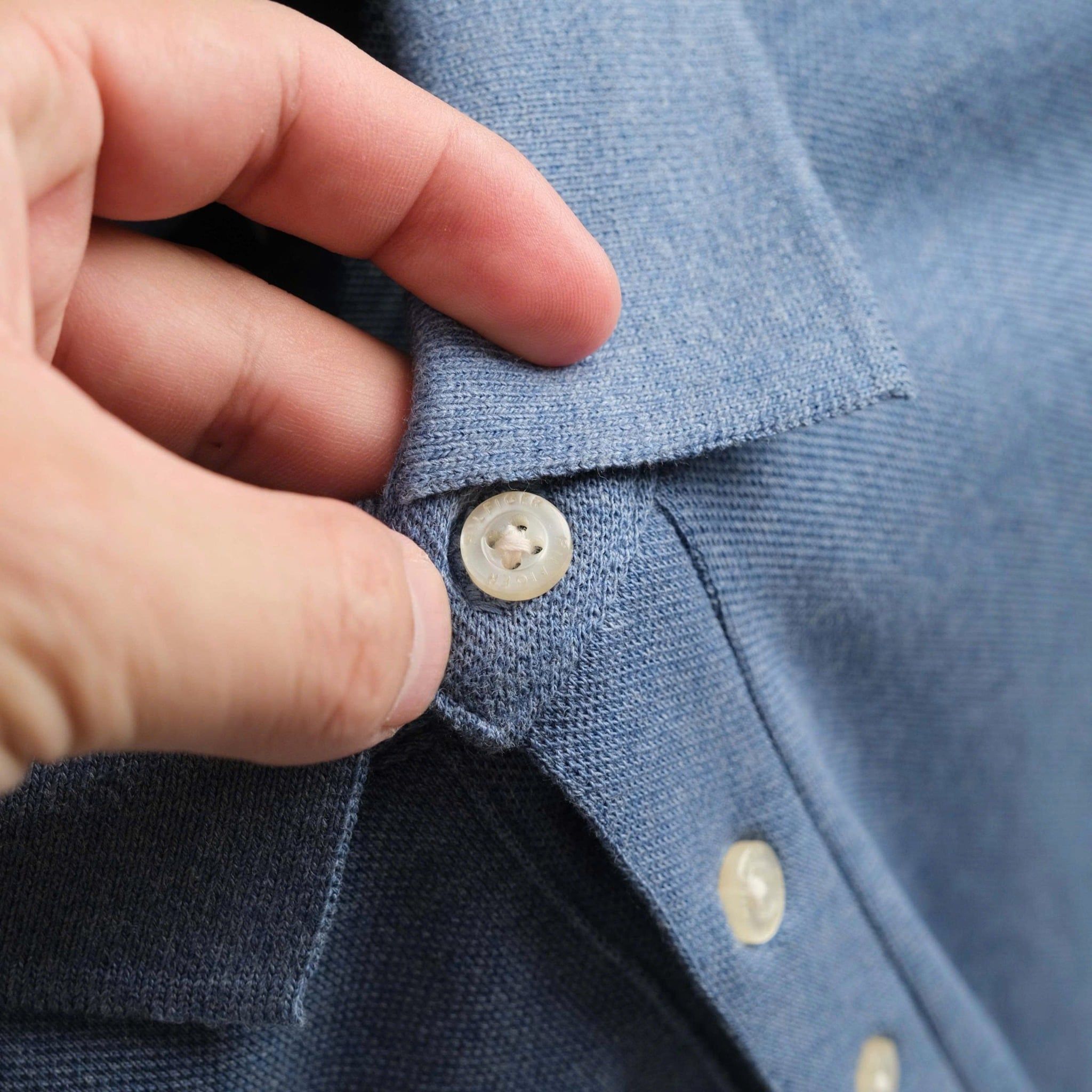  Polo Tommy Xanh Dương Tay Viền Hàng Chính Hãng 