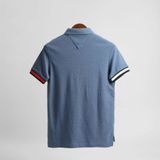  Polo Tommy Xanh Dương Tay Viền Hàng Chính Hãng 