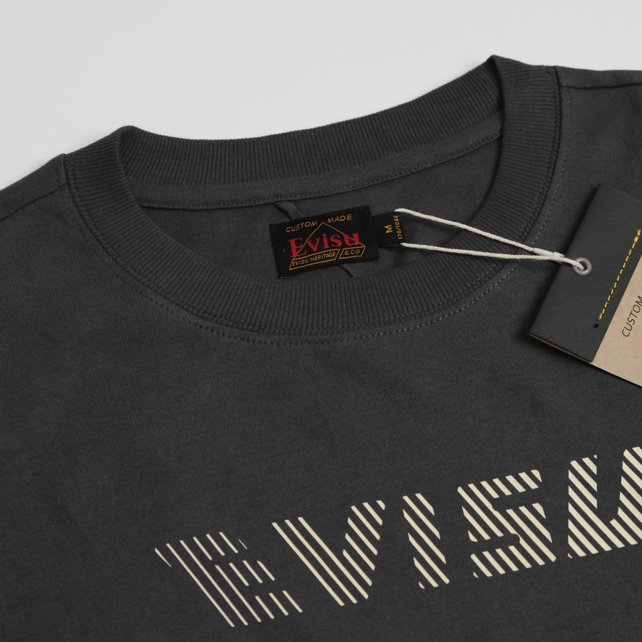  Áo Thun Evisu Xám Sọc Hàng Chính Hãng 