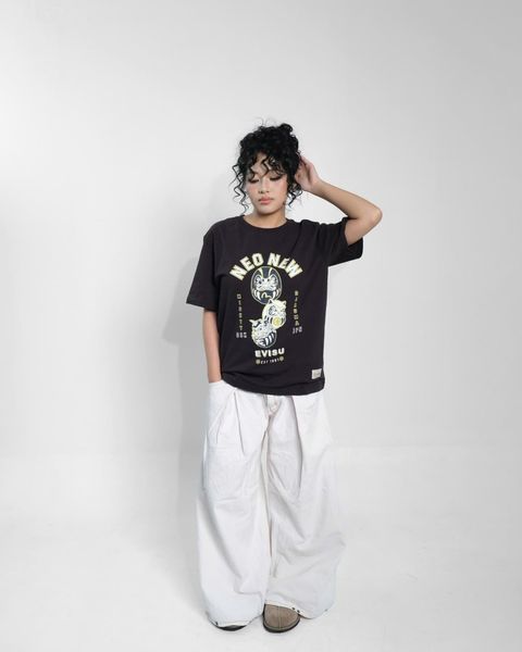  Áo Thun Evisu Daruma Đen Hàng Chính Hãng 