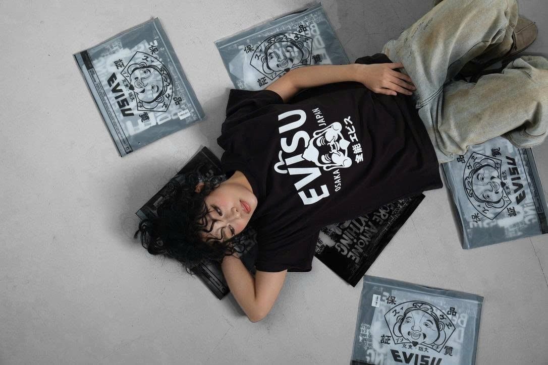  Áo Thun Evisu Đen Logo Trắng Hàng Chính Hãng 