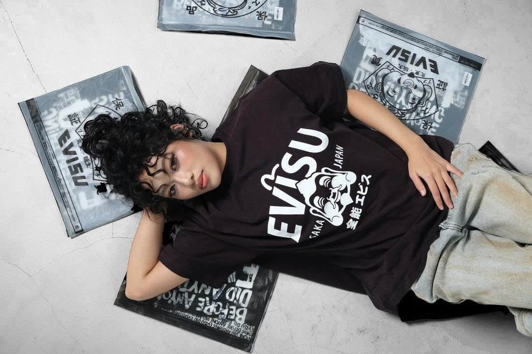  Áo Thun Evisu Đen Logo Trắng Hàng Chính Hãng 