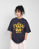  ÁO THUN EVISU NAVY LOGO VÀNG CHÍNH HÃNG 