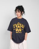  ÁO THUN EVISU NAVY LOGO VÀNG CHÍNH HÃNG 