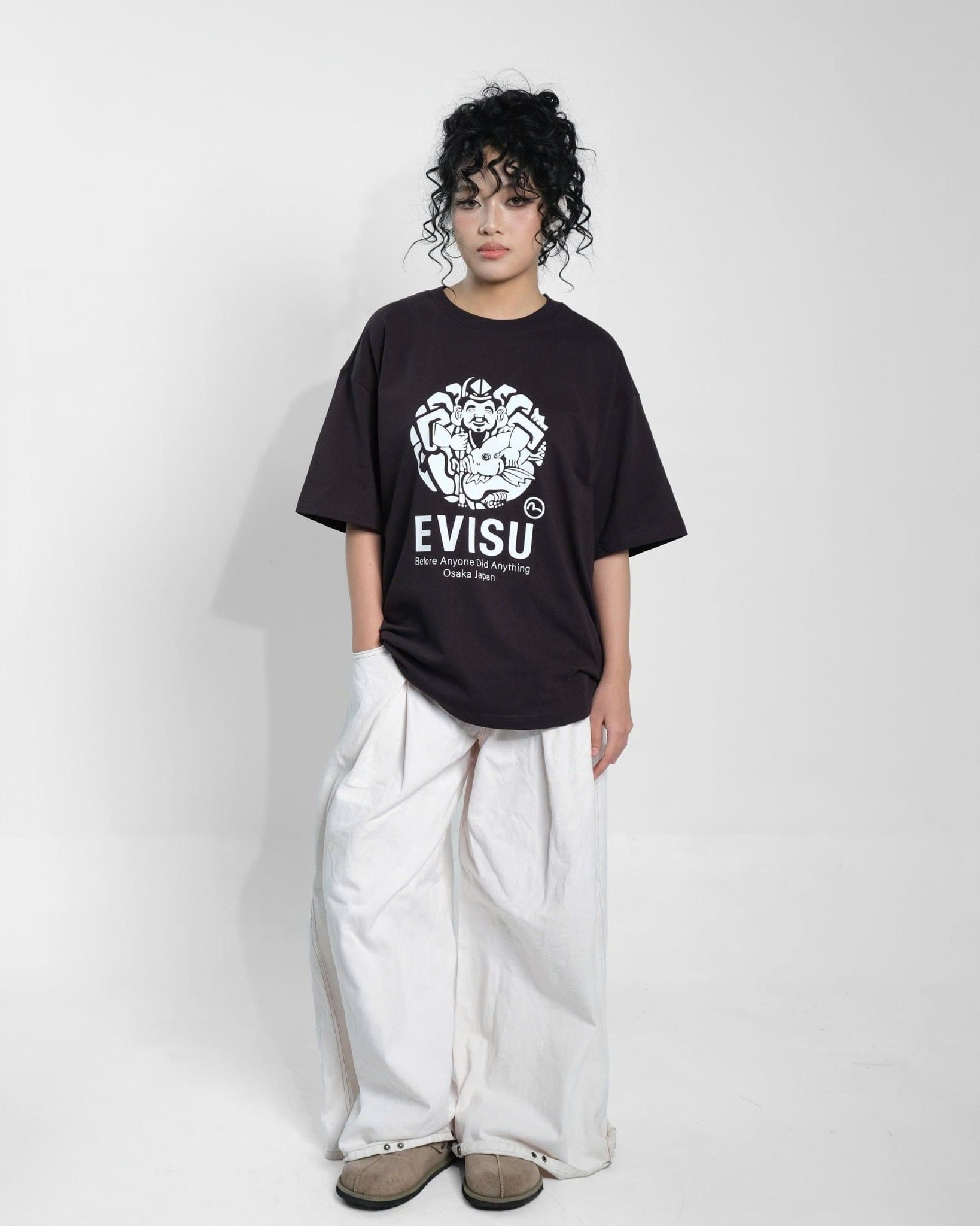  ÁO THUN EVISU ÔNG ĐỊA ĐEN HÀNG CHÍNH HÃNG 