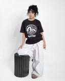  Áo Thun Evisu Tough TailLored Đen In Trắng Hàng Chính Hãng 