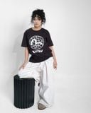  Áo Thun Evisu Tough TailLored Đen In Trắng Hàng Chính Hãng 