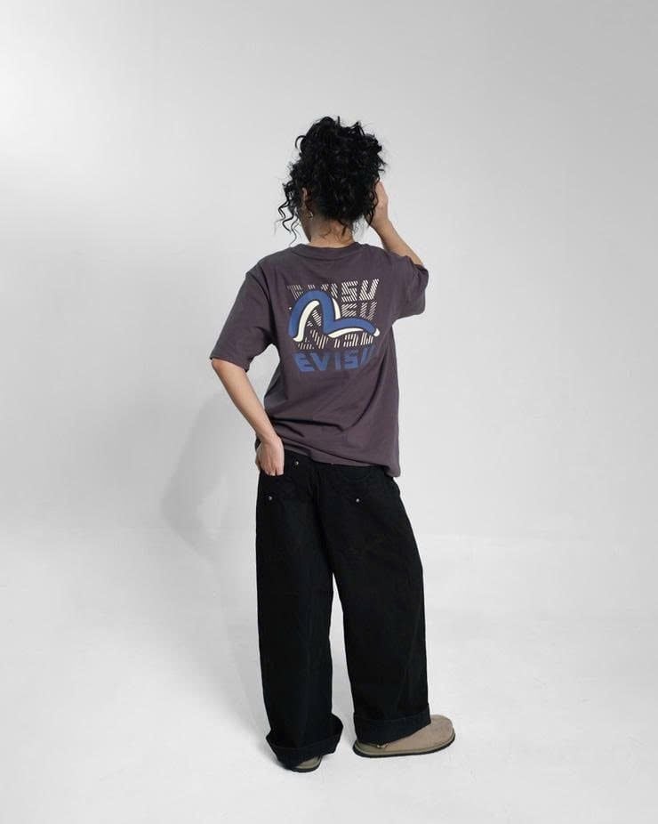  Áo Thun Evisu Xám Sọc Hàng Chính Hãng 