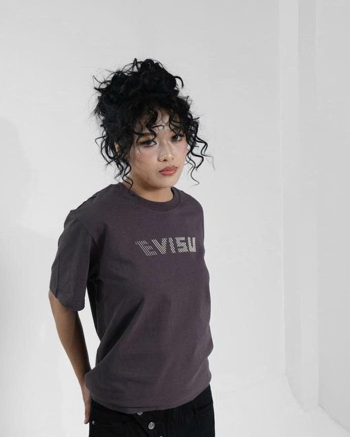  Áo Thun Evisu Xám Sọc Hàng Chính Hãng 