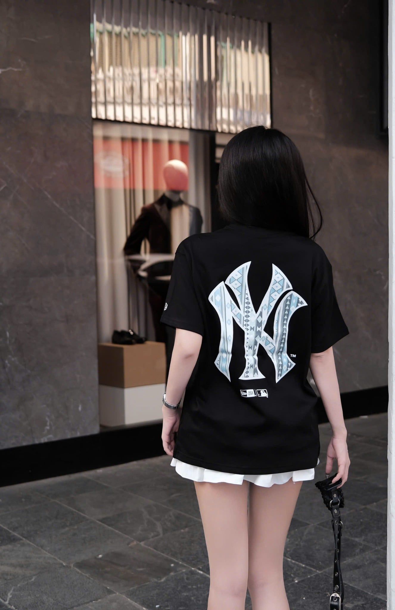  Áo Thun New York Paisley Đen SS25 Hàng Chính Hãng 14536484 